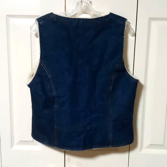Vintage Sherpa Lined Denim Vest - Picture 6 of 6
